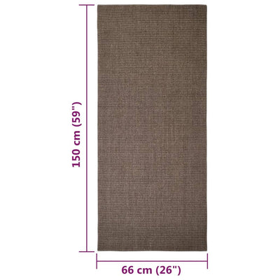 Teppich Natur Sisal 66x150 cm Braun