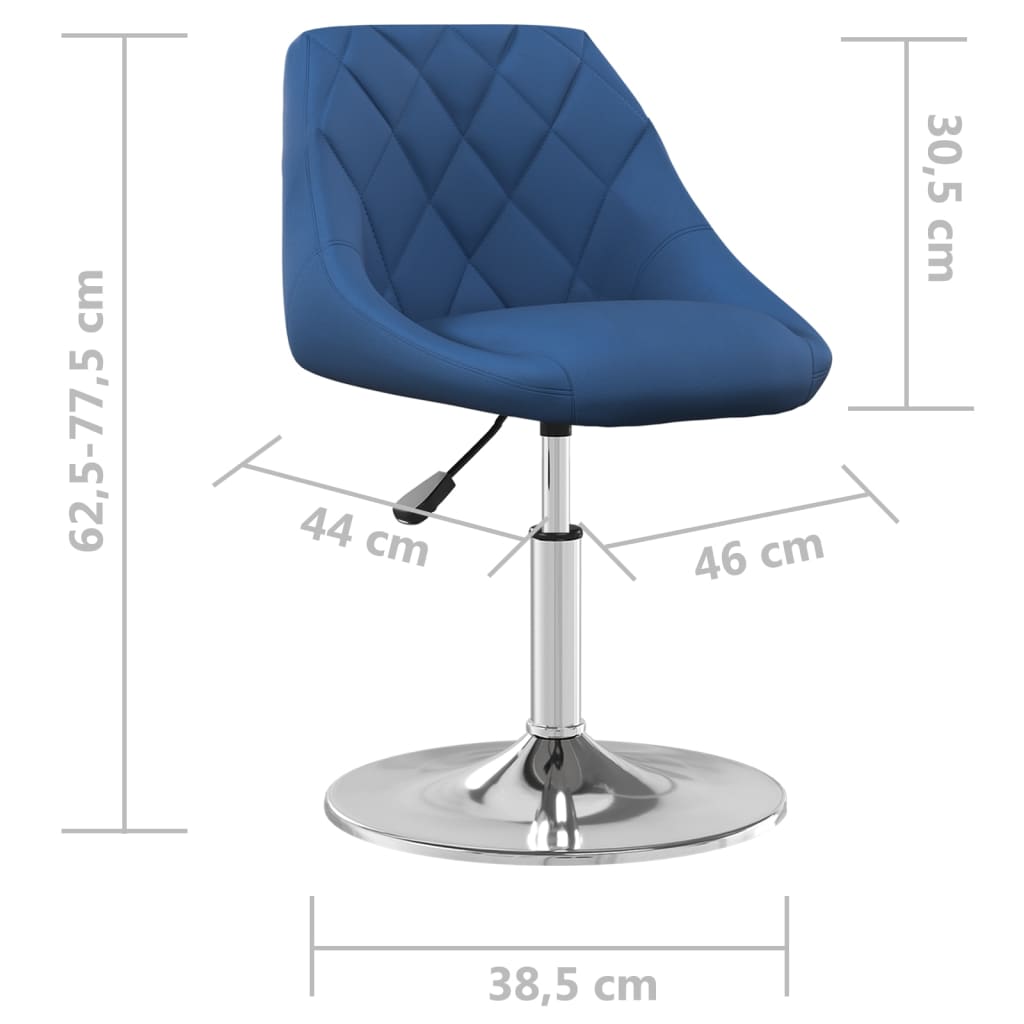 Esszimmerstühle 4 Stk. Drehbar Blau Samt