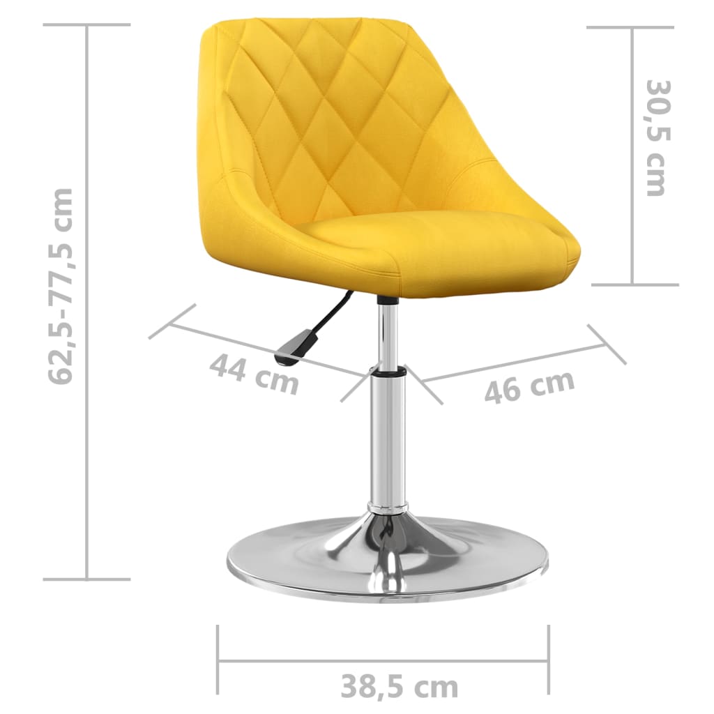 Esszimmerstühle 4 Stk. Drehbar Senfgelb Samt