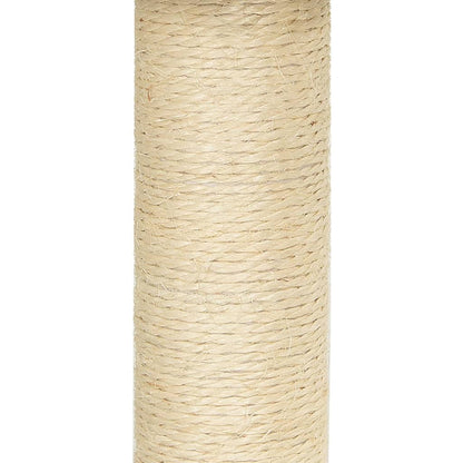 Tiragraffi per gatti con pali in sisal, grigio scuro, 92 cm
