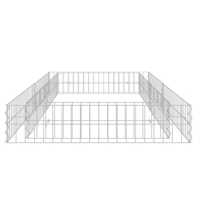 vidaXL Gabionen-Hochbeet Verzinkter Stahl 200x100x20 cm