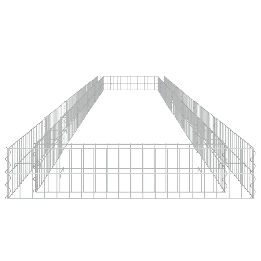 Gabionen-Hochbeet Verzinkter Stahl 600x100x20 cm