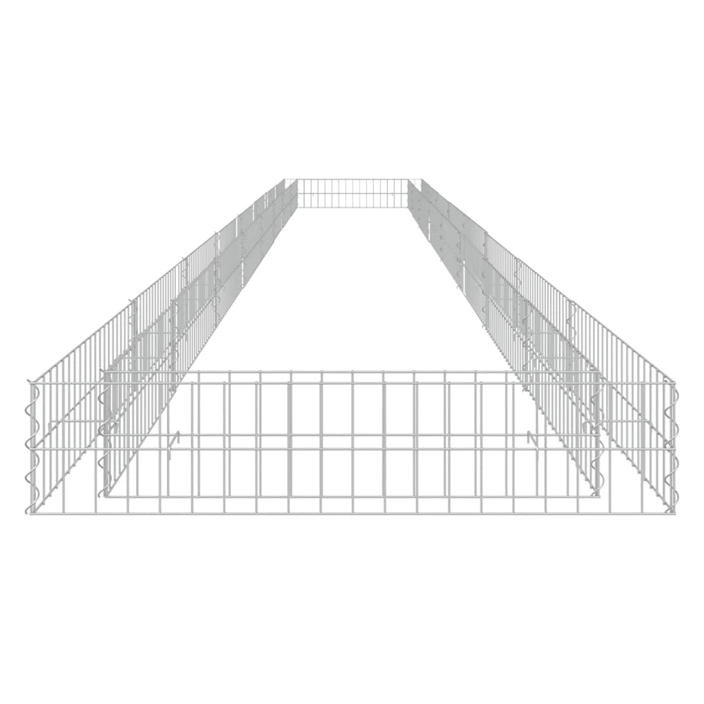 vidaXL Gabionen-Hochbeet Verzinkter Stahl 800x100x20 cm