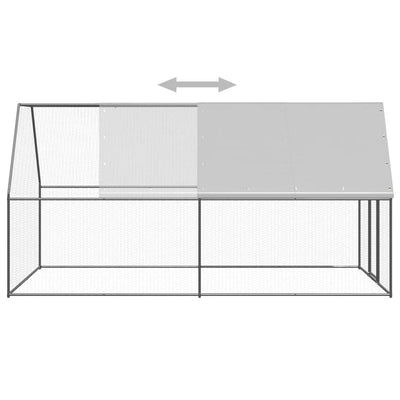 Outdoor-Hühnerkäfig 2x4x2 m Verzinkter Stahl