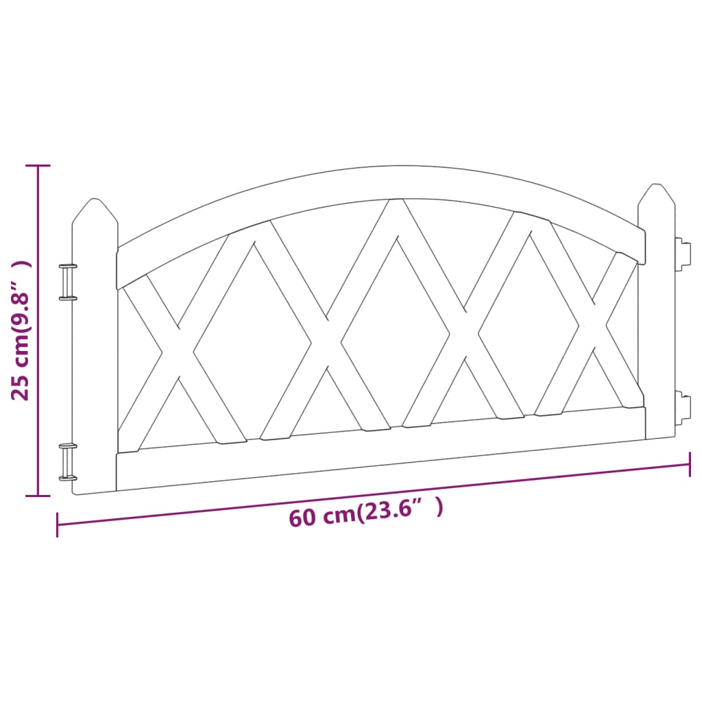 Rasenkanten 17 Stk. Schwarz 10 m PP