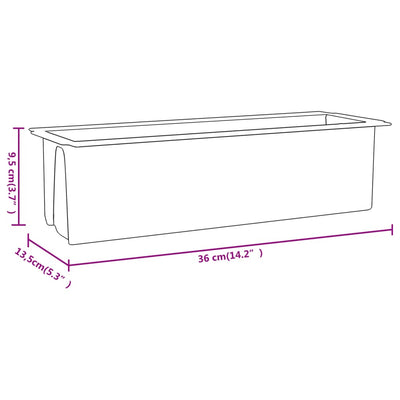 Pflanzkasten für Europaletten 12 Stk. Grau 36x13,5x9,5 cm PP