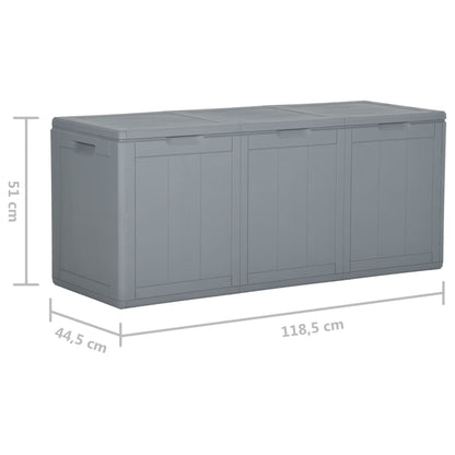 Garten-Aufbewahrungsbox 270 L Grau PP Rattan