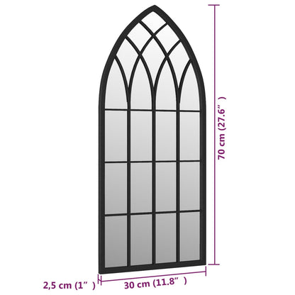 Spiegel Schwarz 70x30 cm Eisen für den Innenbereich