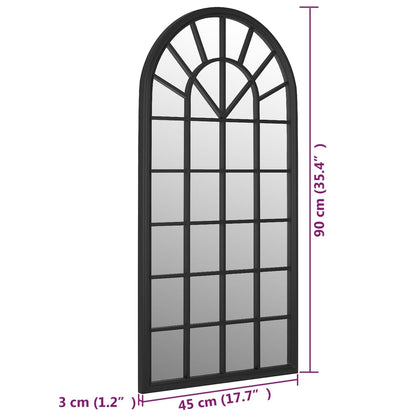 Spiegel Schwarz 90x45 cm Eisen für den Innenbereich