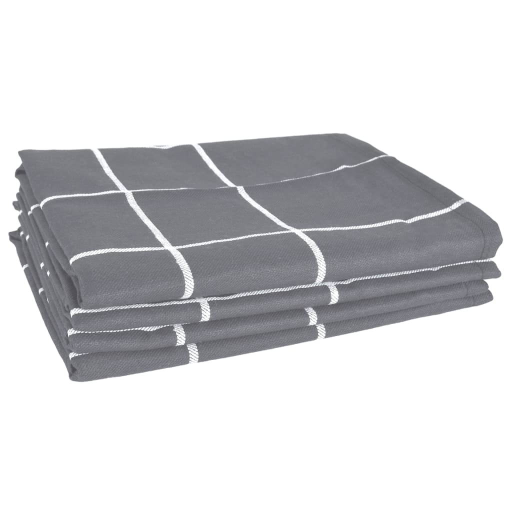 Set di asciugamani da 12 pezzi, cotone grigio
