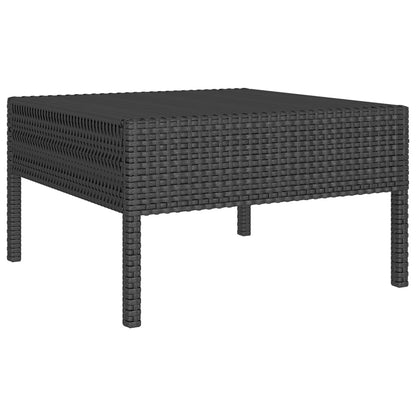 10-tlg. Garten-Lounge-Set mit Auflagen Poly Rattan Schwarz