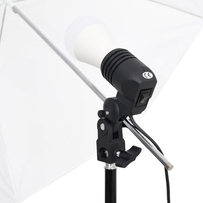 Fotostudio-Set mit Beleuchtung, Hintergrund und Reflektor