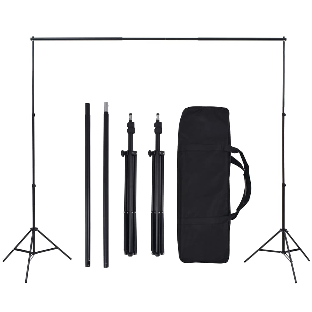 Fotostudio-Set mit Beleuchtung, Hintergrund und Reflektor