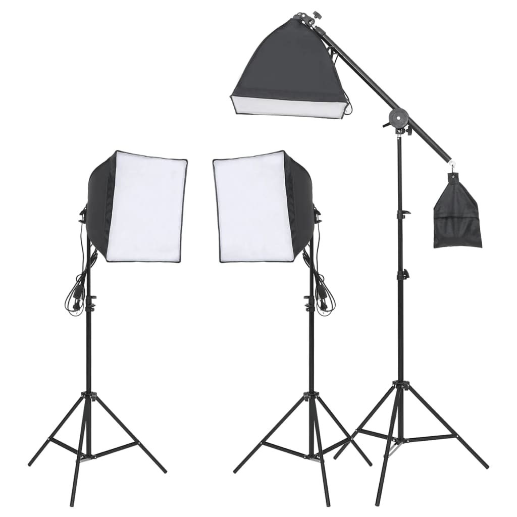 Fotostudio-Set mit Beleuchtung und Hintergrund