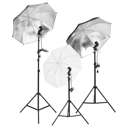 Fotostudio-Set mit Beleuchtung, Hintergrund und Reflektor