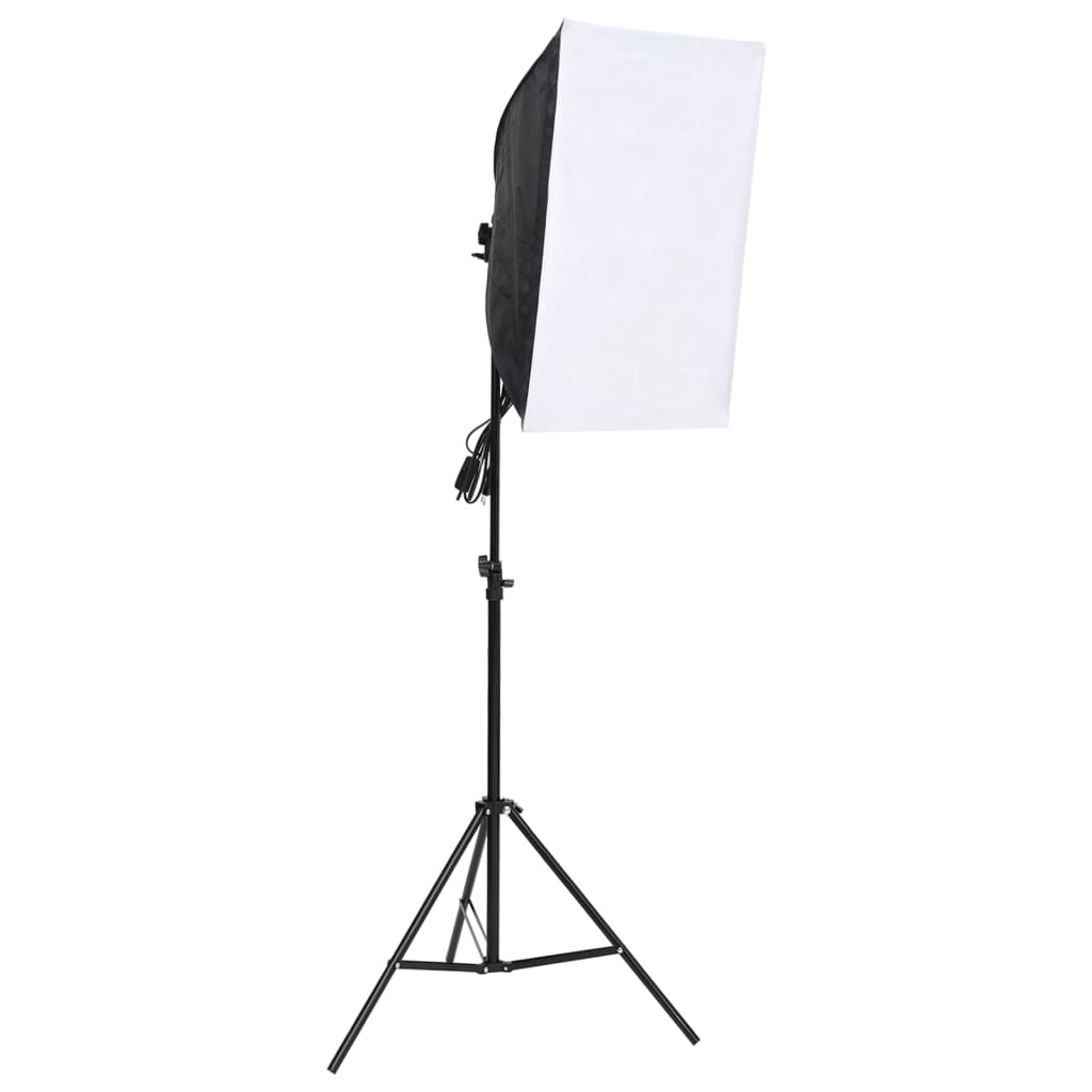 Fotostudio-Set mit Beleuchtung, Hintergrund und Reflektor