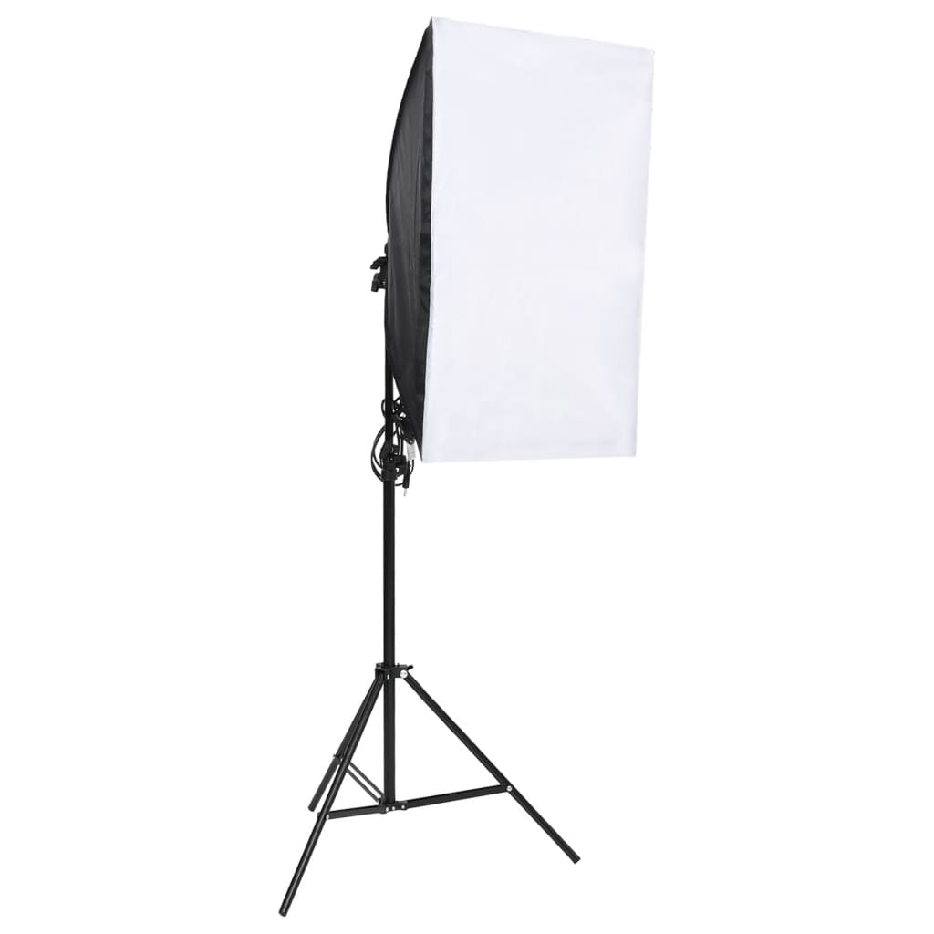 Fotostudio-Set mit Beleuchtung, Hintergrund und Reflektor