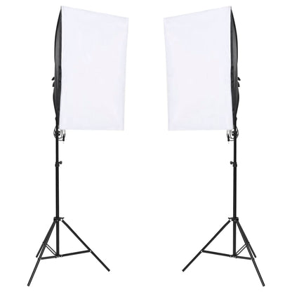 Fotostudio-Set mit Beleuchtung und Hintergrund