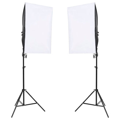 Fotostudio-Set mit Beleuchtung und Hintergrund