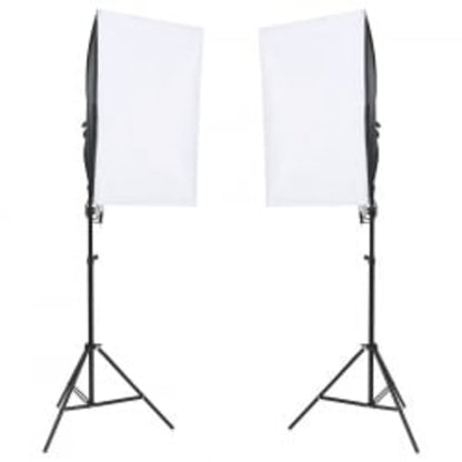 Fotostudio-Set mit Beleuchtung und Hintergrund