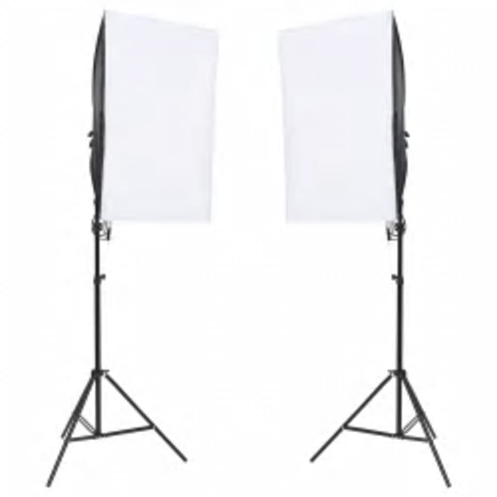 Fotostudio-Set mit Beleuchtung und Hintergrund