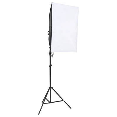 Fotostudio-Set mit Beleuchtung und Hintergrund