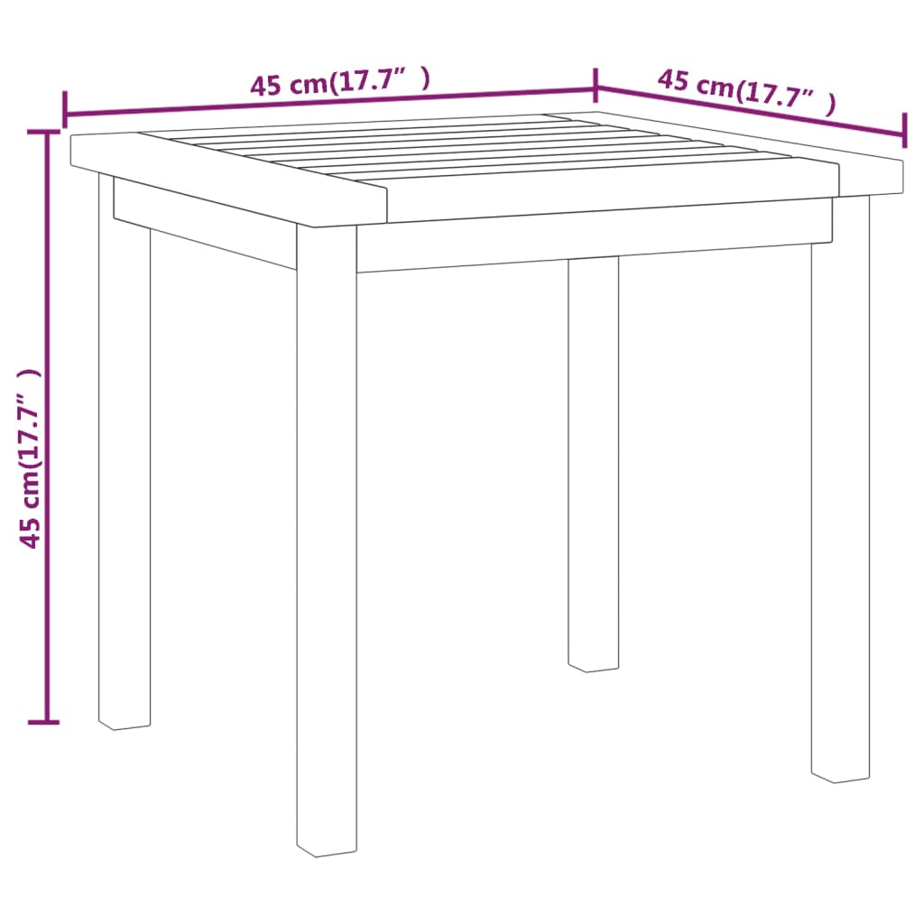 Beistelltisch 45x45x45 cm Massivholz Teak