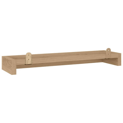 Wandregale 2 Stk. 90x15x4 cm Massivholz Teak