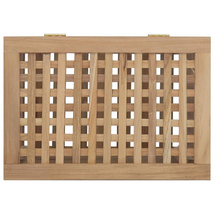 Wäschebehälter 50x35x60 cm Massivholz Teak