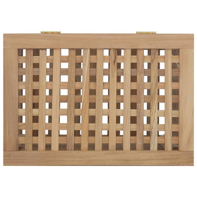 Wäschebehälter 50x35x60 cm Massivholz Teak