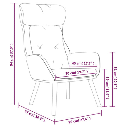 Relaxsessel Braun Stoff und PVC