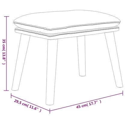 Fußhocker Dunkelgrau 45x29,5x35 cm Stoff und Kunstleder