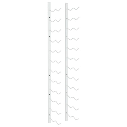 Wand Weinregal für 24 Flaschen Weiß Eisen