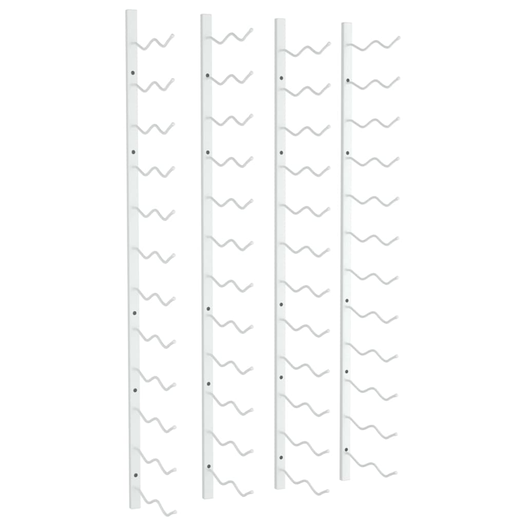 Wand-Weinregal für 24 Flaschen 2 Stk. Weiß Eisen