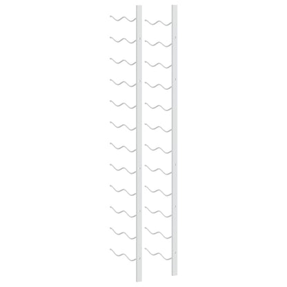 Wand-Weinregal für 24 Flaschen 2 Stk. Weiß Eisen