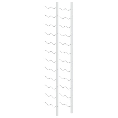 Wand-Weinregal für 24 Flaschen 2 Stk. Weiß Eisen