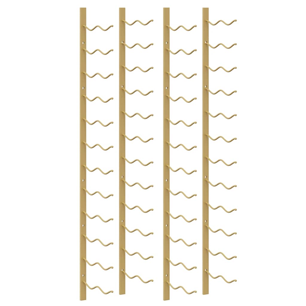 Wand-Weinregal für 24 Flaschen 2 Stk. Golden Eisen