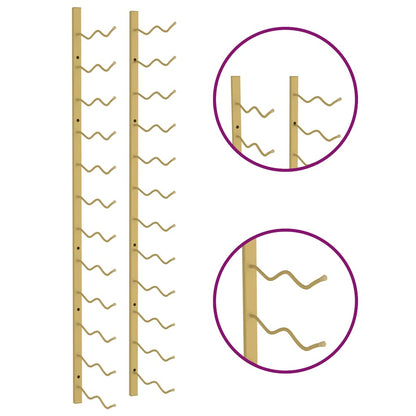 Wand-Weinregal für 24 Flaschen 2 Stk. Golden Eisen