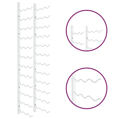 Wand-Weinregal für 36 Flaschen Weiß Eisen