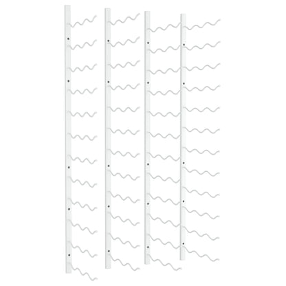 Wand-Weinregal für 36 Flaschen 2 Stk. Weiß Eisen