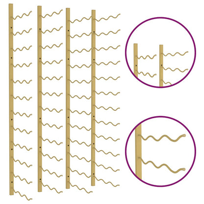 Wand-Weinregal für 36 Flaschen 2 Stk. Golden Eisen