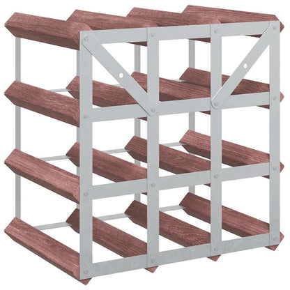 Weinregal für 12 Flaschen Braun Massivholz Kiefer