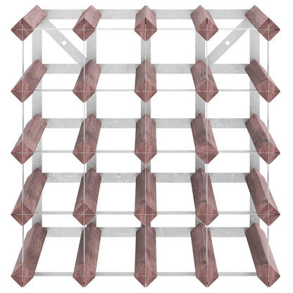 Weinregal für 20 Flaschen Braun Massivholz Kiefer