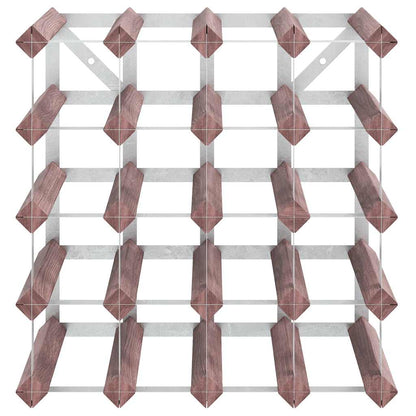 Weinregal für 20 Flaschen Braun Massivholz Kiefer