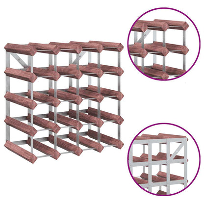Weinregal für 20 Flaschen Braun Massivholz Kiefer