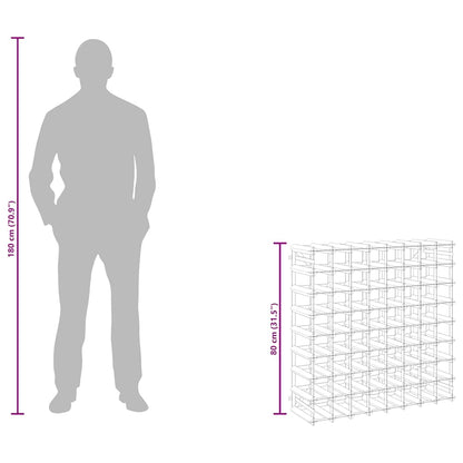 Weinregal für 72 Flaschen Braun Massivholz Kiefer