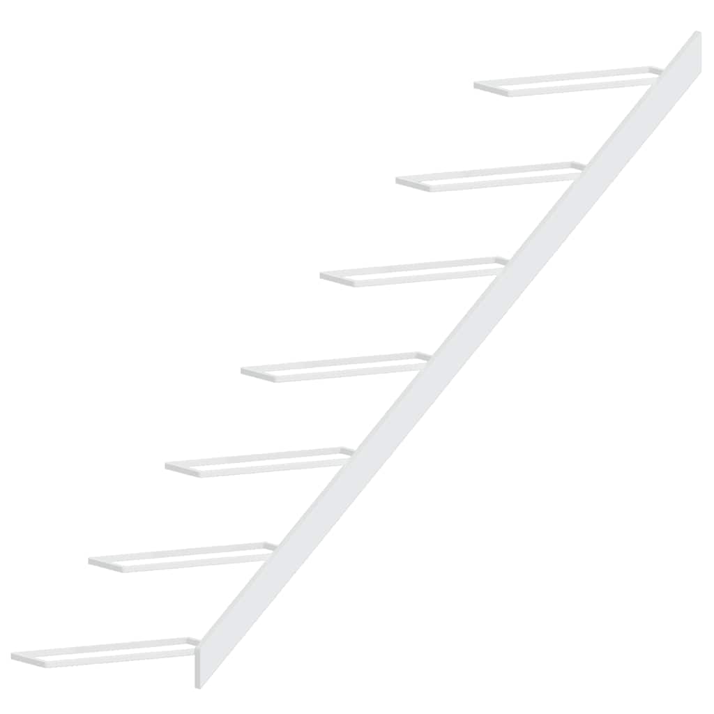 Wand-Weinregal für 7 Flaschen Weiß Metall