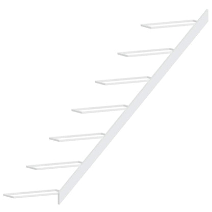 Wand-Weinregal für 7 Flaschen Weiß Metall