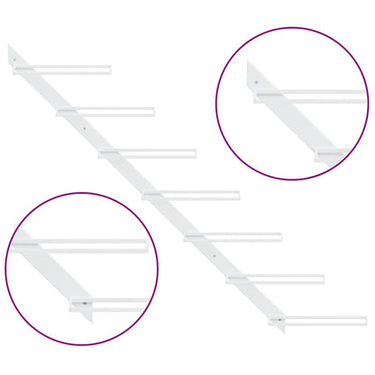 Wand-Weinregal für 7 Flaschen Weiß Metall