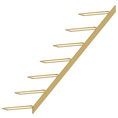 Wand-Weinregal für 7 Flaschen Golden Metall